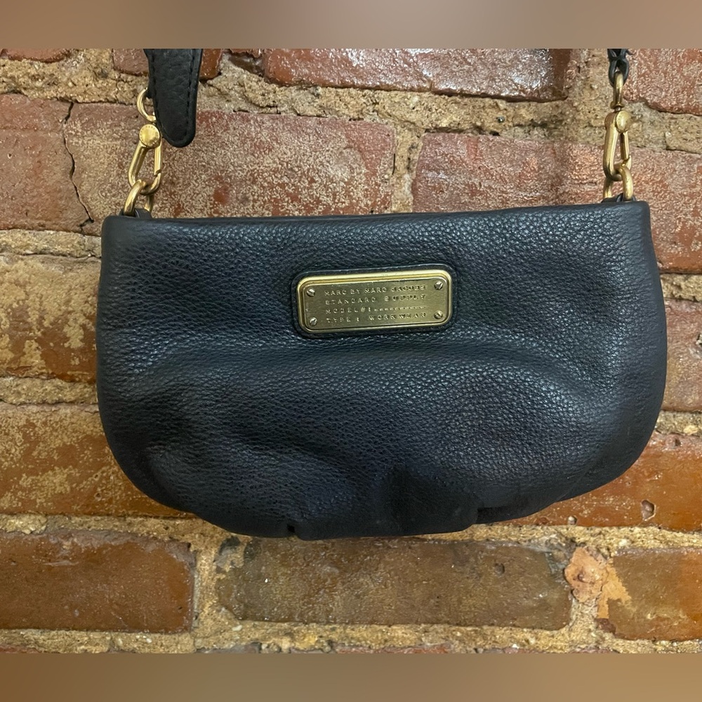 Marc By Marc Jacobs Black Pebbled Leather Crossbody Bag